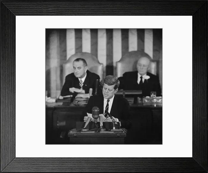 Framed Print : President Kennedy Giving State of the Union Address Framed Print : President Kennedy Giving State of the Union Address