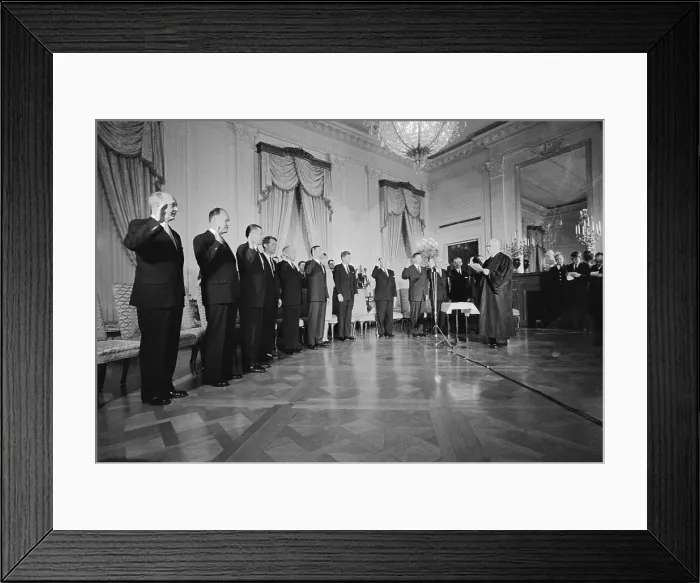 Framed Print : President Kennedy's Cabinet Being Inaugurated Framed Print : President Kennedy's Cabinet Being Inaugurated