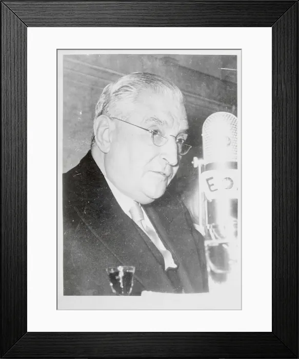 Framed Print : Profile of Antonio Oliveira Salazar Wearing Eyeglasses Framed Print : Profile of Antonio Oliveira Salazar Wearing Eyeglasses