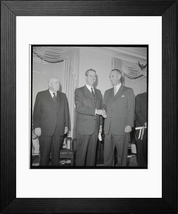 Framed Print : John B. Connally Being Congratulated at Secretary of Navy Reception Framed Print : John B. Connally Being Congratulated at Secretary of Navy Reception
