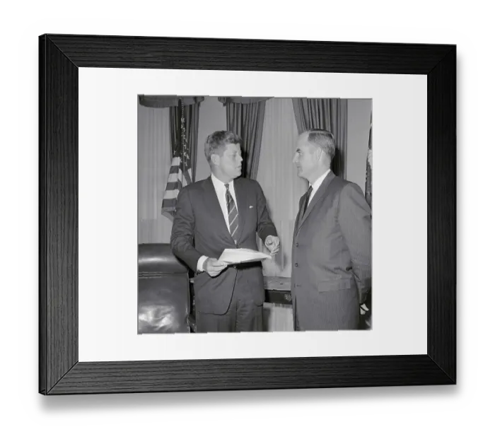 Framed Print : President Kennedy and George McGovern Framed Print : President Kennedy and George McGovern