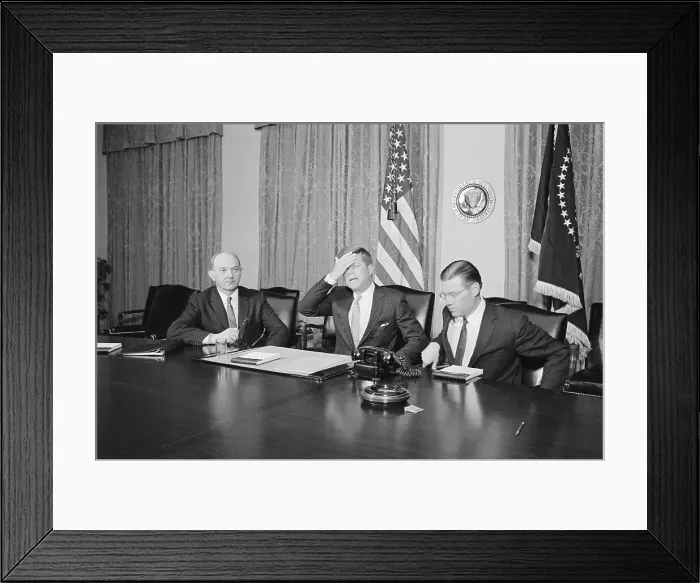 Framed Print : President Kennedy with Administration Officials Framed Print : President Kennedy with Administration Officials
