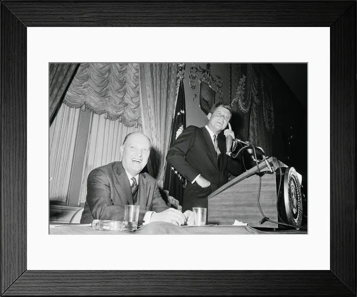 Framed Print : President Laughing with John M. Bailey Framed Print : President Laughing with John M. Bailey