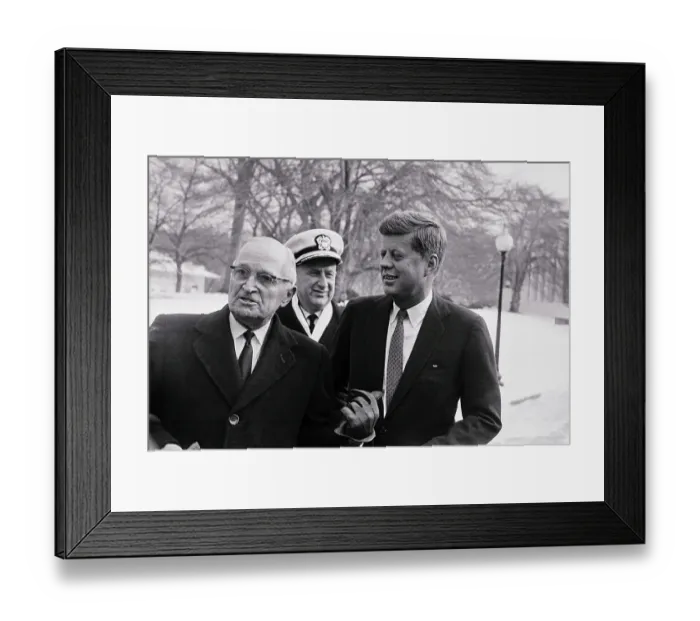 Framed Print : Harry Truman and John F. Kennedy Framed Print : Harry Truman and John F. Kennedy