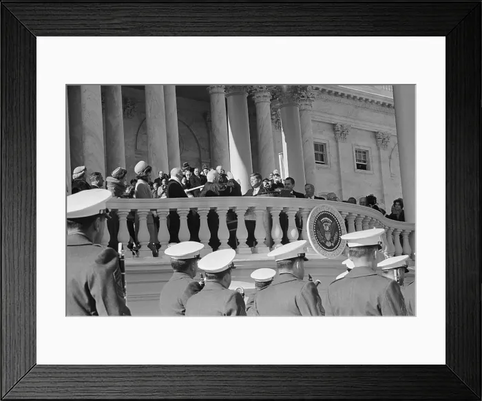Framed Print : Swearing In of Kennedy Framed Print : Swearing In of Kennedy