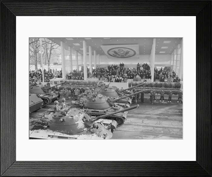 Framed Print : US Army Tanks in Inaugural Parade Framed Print : US Army Tanks in Inaugural Parade