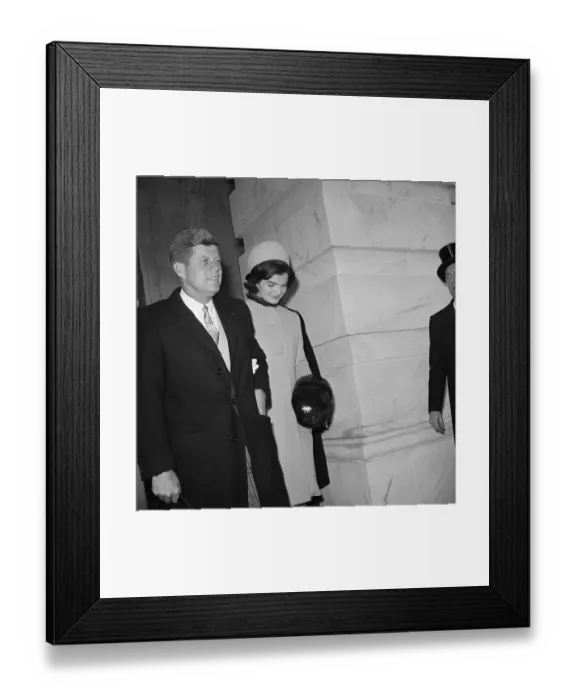 Framed Print : President Kennedy and Wife Leaving Capitol Building Framed Print : President Kennedy and Wife Leaving Capitol Building