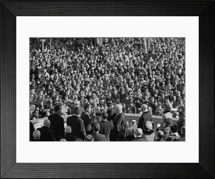 Framed Print : John F. Kennedy Taking Oath of Office Framed Print : John F. Kennedy Taking Oath of Office