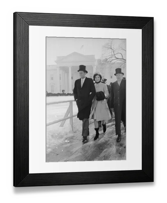 Framed Print : John F. Kennedy and Jacqueline Going to Attend Parade Framed Print : John F. Kennedy and Jacqueline Going to Attend Parade