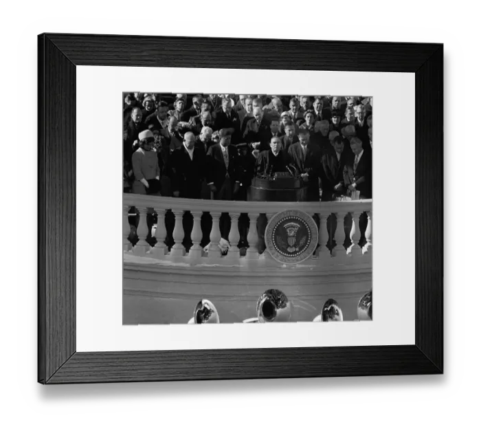 Framed Print : Rabbi Glueck Performing Prayers During John Kennedy's Inauguration Framed Print : Rabbi Glueck Performing Prayers During John Kennedy's Inauguration