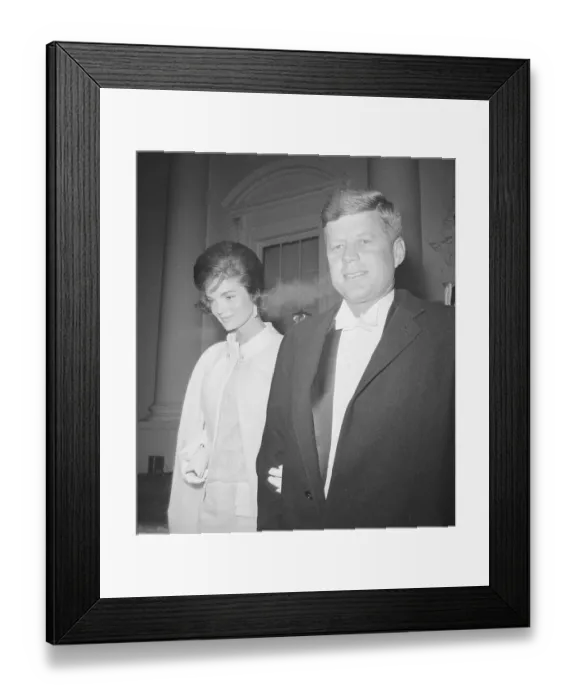 Framed Print : Jack And Jackie Leaving White House Framed Print : Jack And Jackie Leaving White House