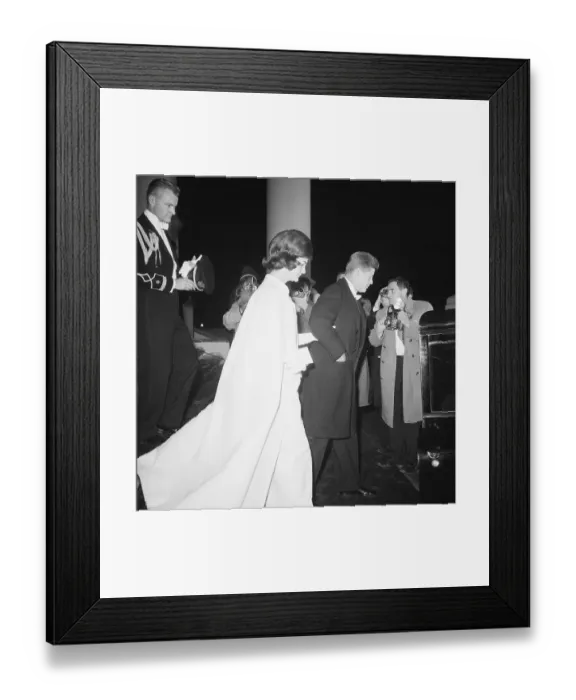 Framed Print : President and Jackie Kennedy Leaving for Inaugural Ball Framed Print : President and Jackie Kennedy Leaving for Inaugural Ball