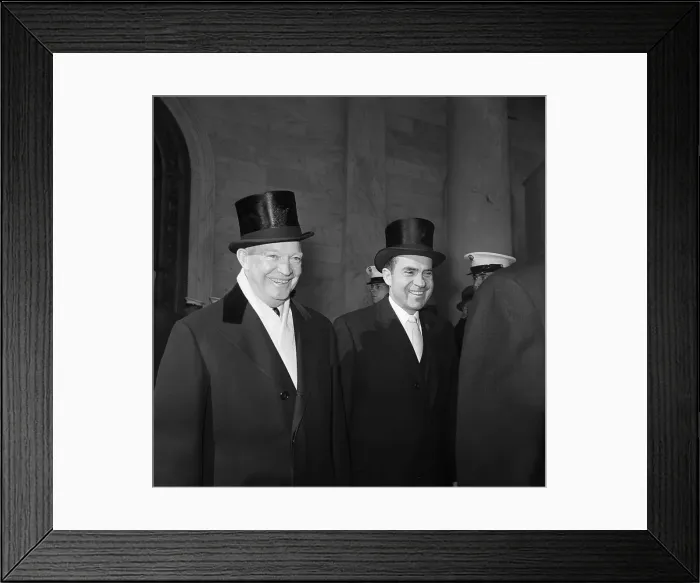 Framed Print : Eisenhower and Nixon at Kennedy Inauguration Framed Print : Eisenhower and Nixon at Kennedy Inauguration