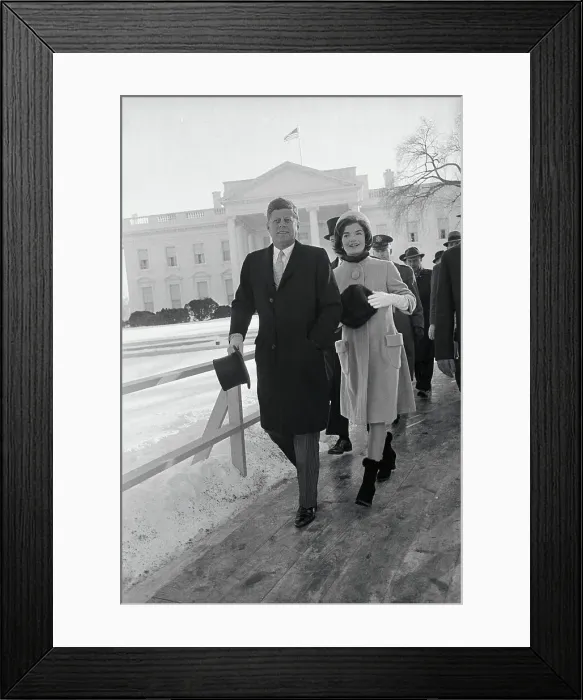 Framed Print : President Kennedy and Jackie Kennedy on Inauguration Day Framed Print : President Kennedy and Jackie Kennedy on Inauguration Day