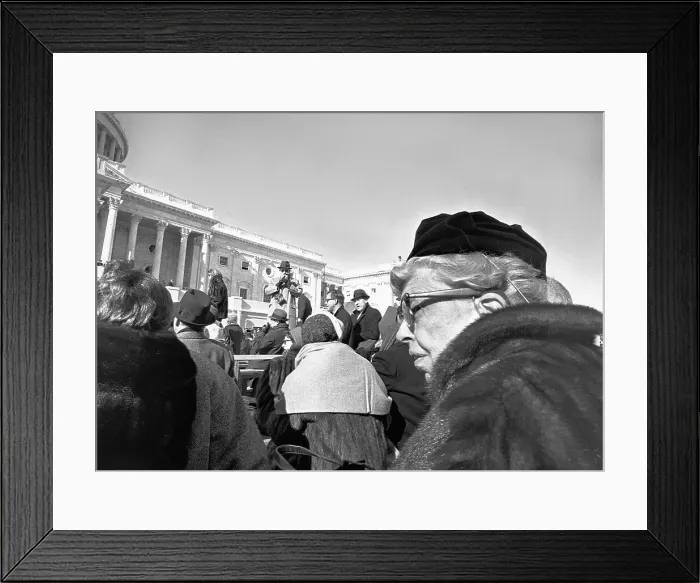 Framed Print : Eleanor Roosevelt Attending President John F. Kennedy's Inauguration Framed Print : Eleanor Roosevelt Attending President John F. Kennedy's Inauguration