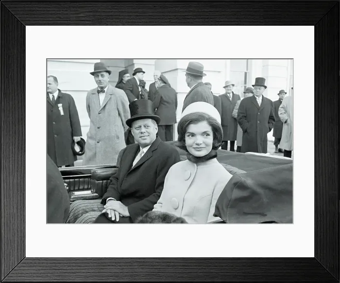 Framed Print : President Kennedy and Wife in Convertible Framed Print : President Kennedy and Wife in Convertible