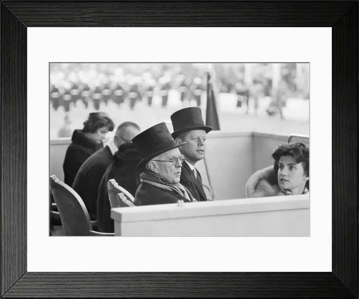 Framed Print : Pres. Kennedy And Father In Top Hats Framed Print : Pres. Kennedy And Father In Top Hats