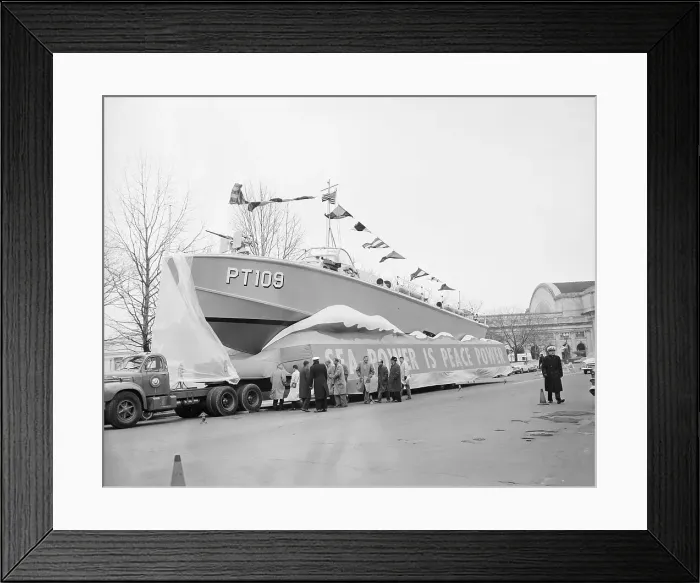 Framed Print : Parade Float of President Kennedy's PT Boat Framed Print : Parade Float of President Kennedy's PT Boat