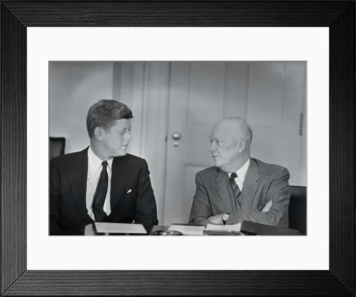 Framed Print : President-elect Kennedy and President Eisenhower Framed Print : President-elect Kennedy and President Eisenhower