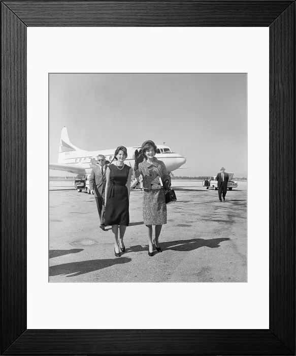 Framed Print : Jackie Kennedy at West Palm Beach Airport Framed Print : Jackie Kennedy at West Palm Beach Airport