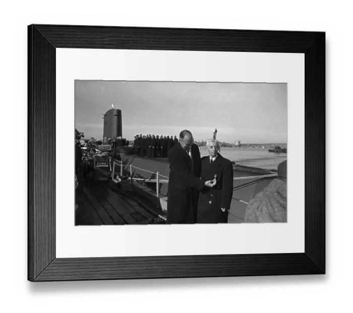 Framed Print : Hyman Rickover Receiving Award from William Franke Framed Print : Hyman Rickover Receiving Award from William Franke