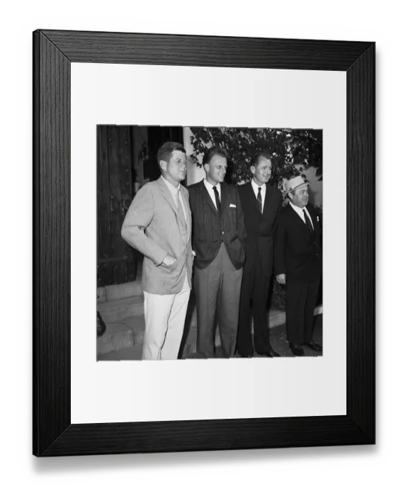 Framed Print : Billy Graham With Political Notables, Kennedy and Smithers Framed Print : Billy Graham With Political Notables, Kennedy and Smithers