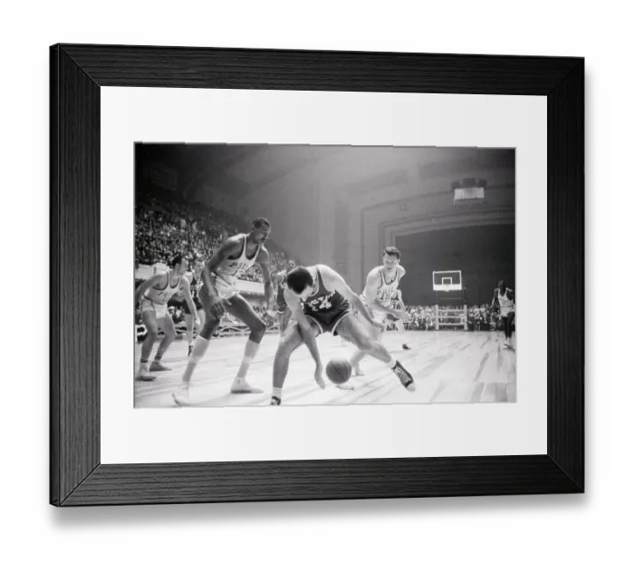 Framed Print : Bob Cousey Dropping Ball Between Legs Framed Print : Bob Cousey Dropping Ball Between Legs