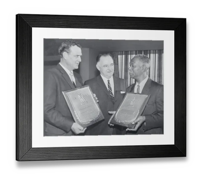 Framed Print : Paul Bryant and Alonzo Gaither Receiving Awards Framed Print : Paul Bryant and Alonzo Gaither Receiving Awards
