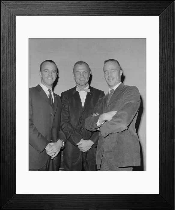 Framed Print : Mercury Astronauts Posing Together Framed Print : Mercury Astronauts Posing Together