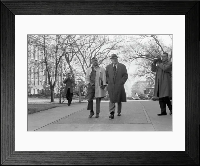 Framed Print : African American Student Walking with University Dean Framed Print : African American Student Walking with University Dean