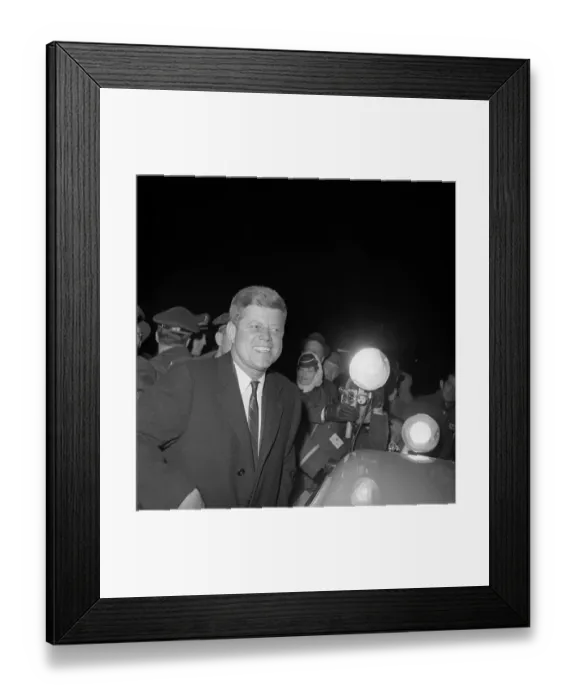 Framed Print : President-elect Kennedy with Press Framed Print : President-elect Kennedy with Press