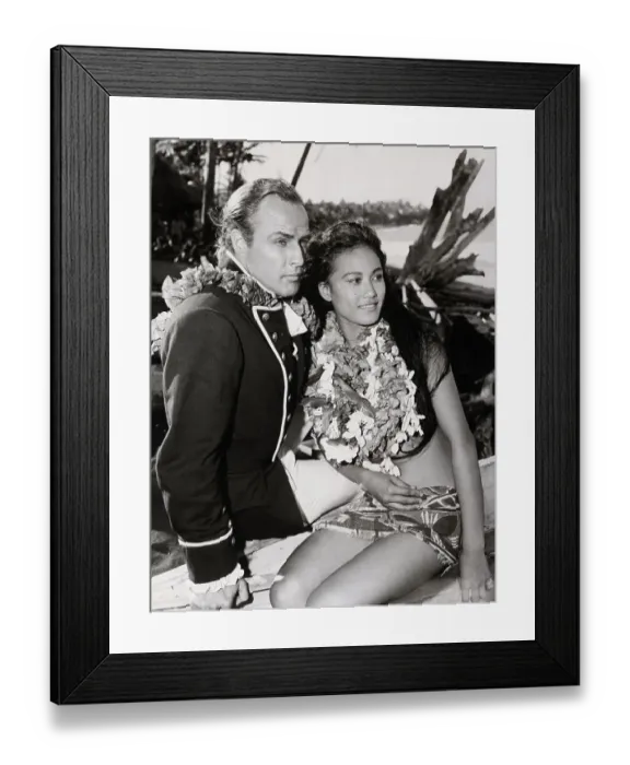 Framed Print : Marlon Brando and Tarita Framed Print : Marlon Brando and Tarita