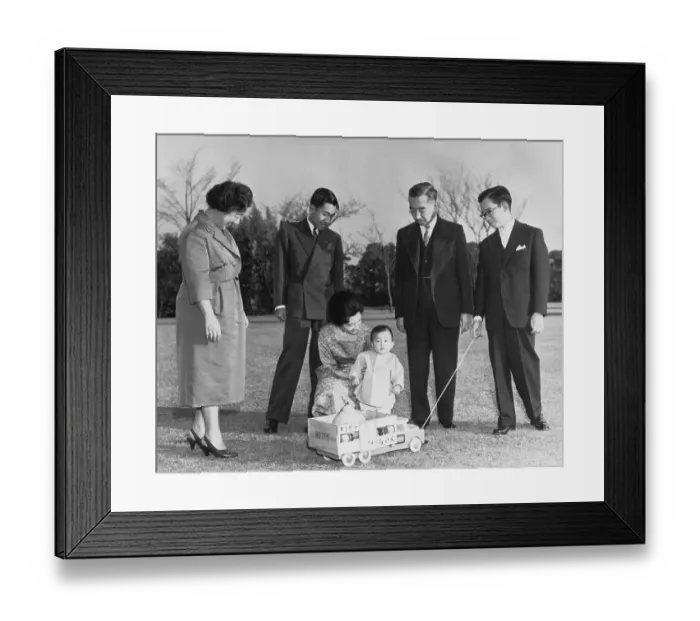 Framed Print : Japanese Imperial Family Watching Prince Hiro Play Framed Print : Japanese Imperial Family Watching Prince Hiro Play