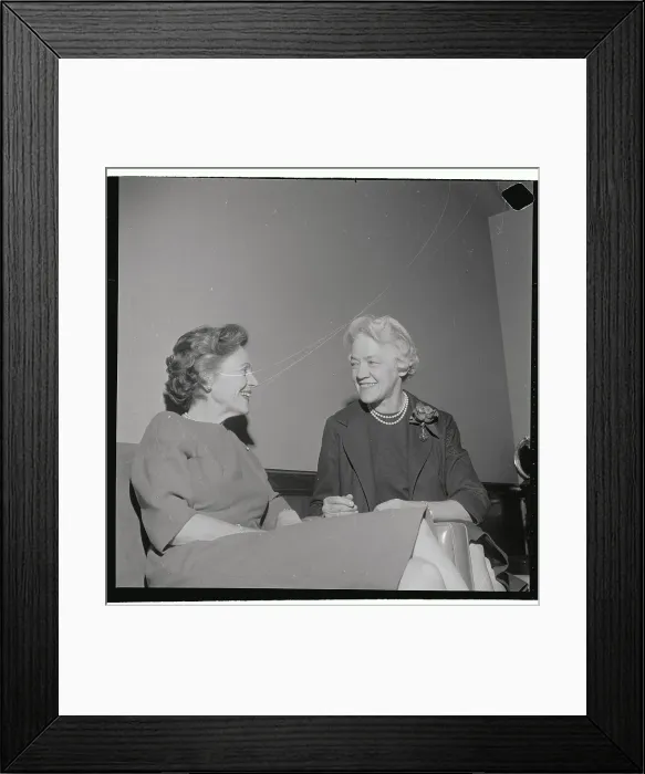 Framed Print : Maurine Neuberger and Margaret Chase Sitting and Talking Together Framed Print : Maurine Neuberger and Margaret Chase Sitting and Talking Together