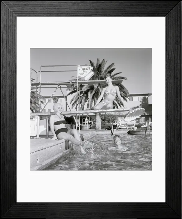 Framed Print : Showgirls Frolic in Pool Framed Print : Showgirls Frolic in Pool