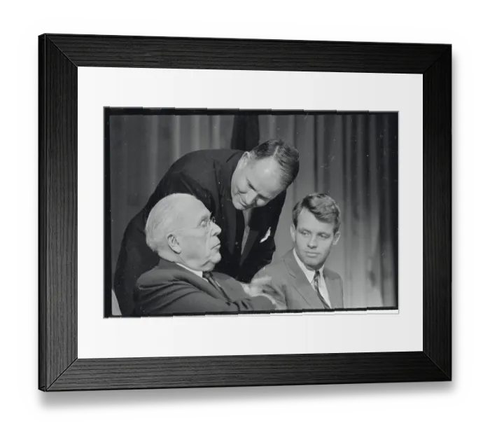 Framed Print : Elbert Carvel Talking to David Lawrence Framed Print : Elbert Carvel Talking to David Lawrence