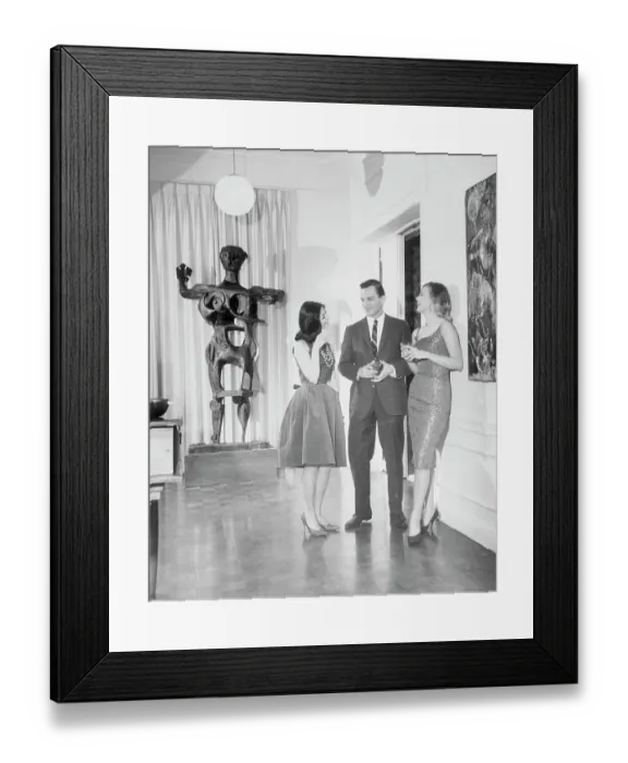 Framed Print : Hugh Hefner Entertaining Framed Print : Hugh Hefner Entertaining