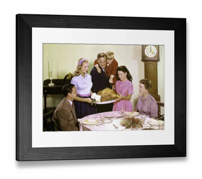 Framed Print : Thanksgiving Dinner Scene on National Velvet Framed Print : Thanksgiving Dinner Scene on National Velvet