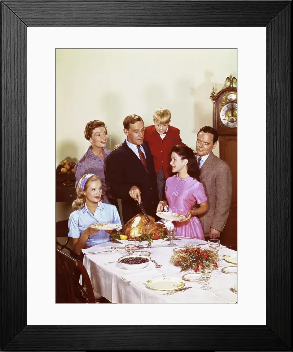 Framed Print : Thanksgiving Dinner Scene on National Velvet Framed Print : Thanksgiving Dinner Scene on National Velvet