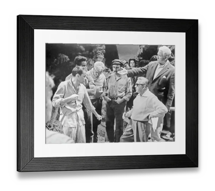 Framed Print : Director Mervyn LeRoy Directing Frank Sinatra on Set Framed Print : Director Mervyn LeRoy Directing Frank Sinatra on Set