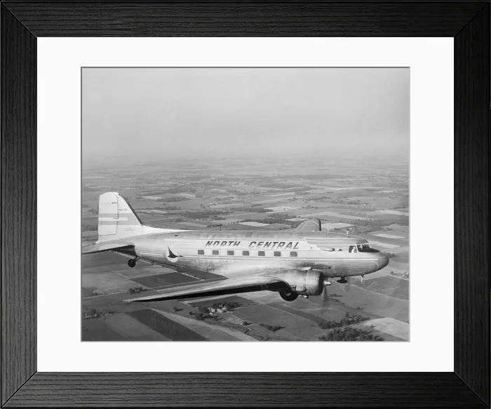 Framed Print : Douglas DC-3 Plane in Flight Framed Print : Douglas DC-3 Plane in Flight