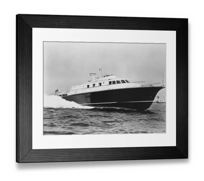 Framed Print : Large Yacht Offshore Framed Print : Large Yacht Offshore