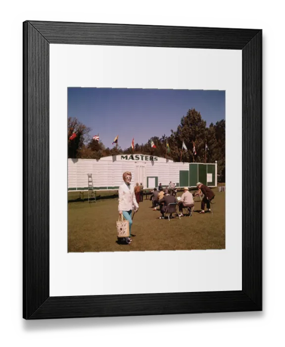 Framed Print : View of Gallery at Augusta Masters Tournament