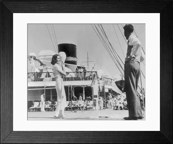 Framed Print : Passengers Playing Shuffleboard on Cruise ship Framed Print : Passengers Playing Shuffleboard on Cruise ship