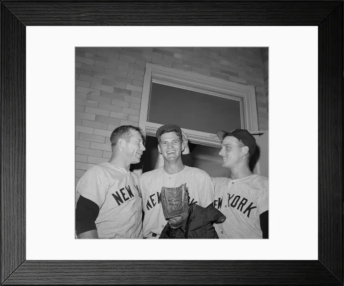 Framed Print : Ralph Terry with Baseball Greats Standing by Building Framed Print : Ralph Terry with Baseball Greats Standing by Building
