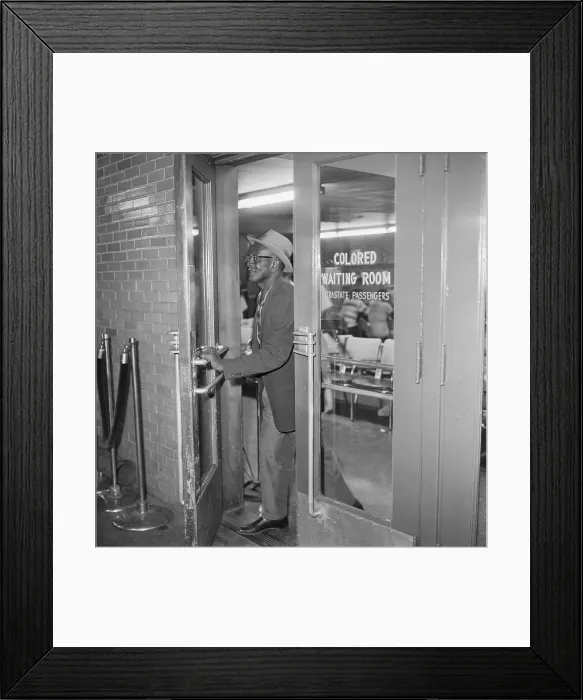 Framed Print : Man Exiting Colored Waiting Room Framed Print : Man Exiting Colored Waiting Room
