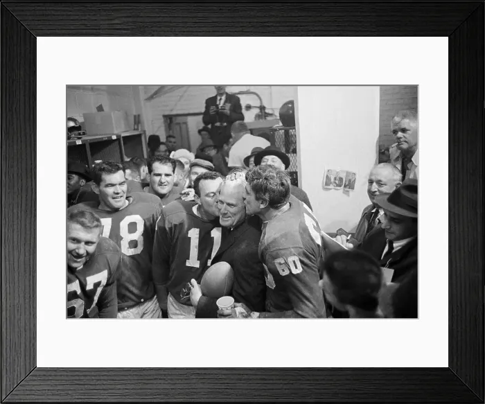 Framed Print : Football Team Celebrating Victory Framed Print : Football Team Celebrating Victory