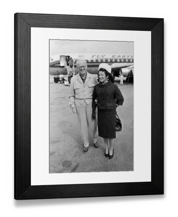 Framed Print : Joseph Kennedy Walking with His Wife Rose Framed Print : Joseph Kennedy Walking with His Wife Rose