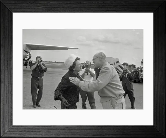 Framed Print : Joseph Kennedy Greeting His Wife Rose Framed Print : Joseph Kennedy Greeting His Wife Rose