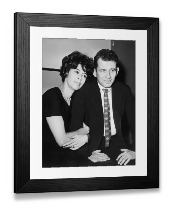 Framed Print : Norman and Adele Mailer at Court During Stabbing Arraignment